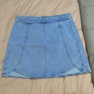 PACSUN Kendall & Kylie Mini High Waisted Tulip Skirt Size 26 Light Wash Denim